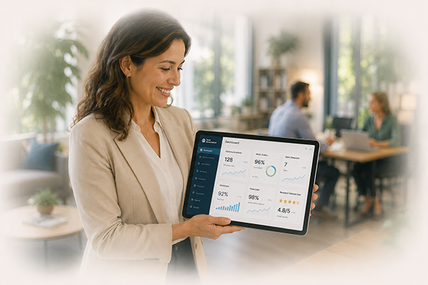 Company dashboard, portfolio overview