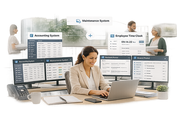 The old way, disconnected tools and manual processes